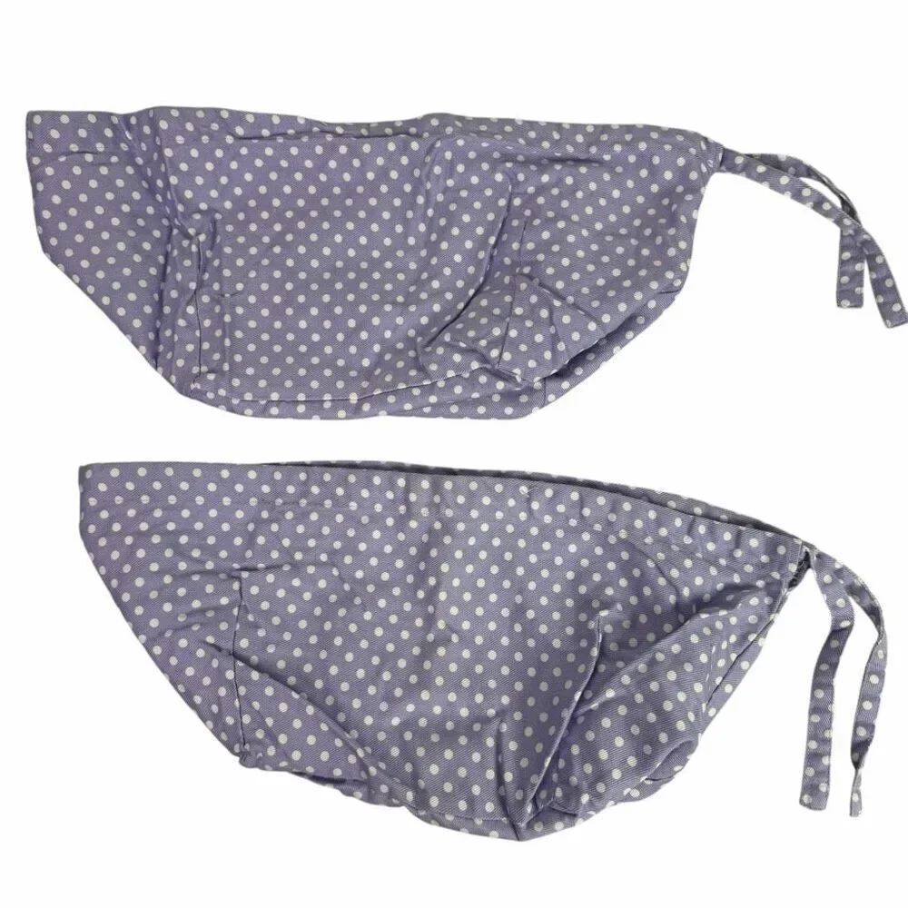 Pottery Barn Kids Sabrina Medium Basket liners (2) Purple White Polka Dot
